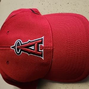 Pre-owned red Angels baseball 🧢  embroidered A, Angel's mascot and name.
